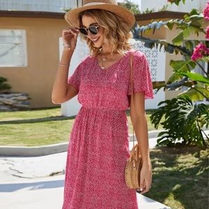 SHEIN Floral Midi Dress